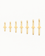 Triangle 14ct Solid Gold Lobe Hoop Earring