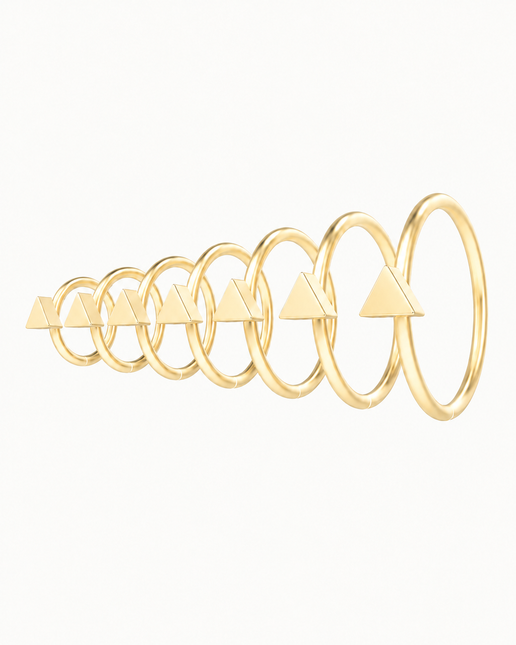 Triangle 14ct Solid Gold Nostril Ring