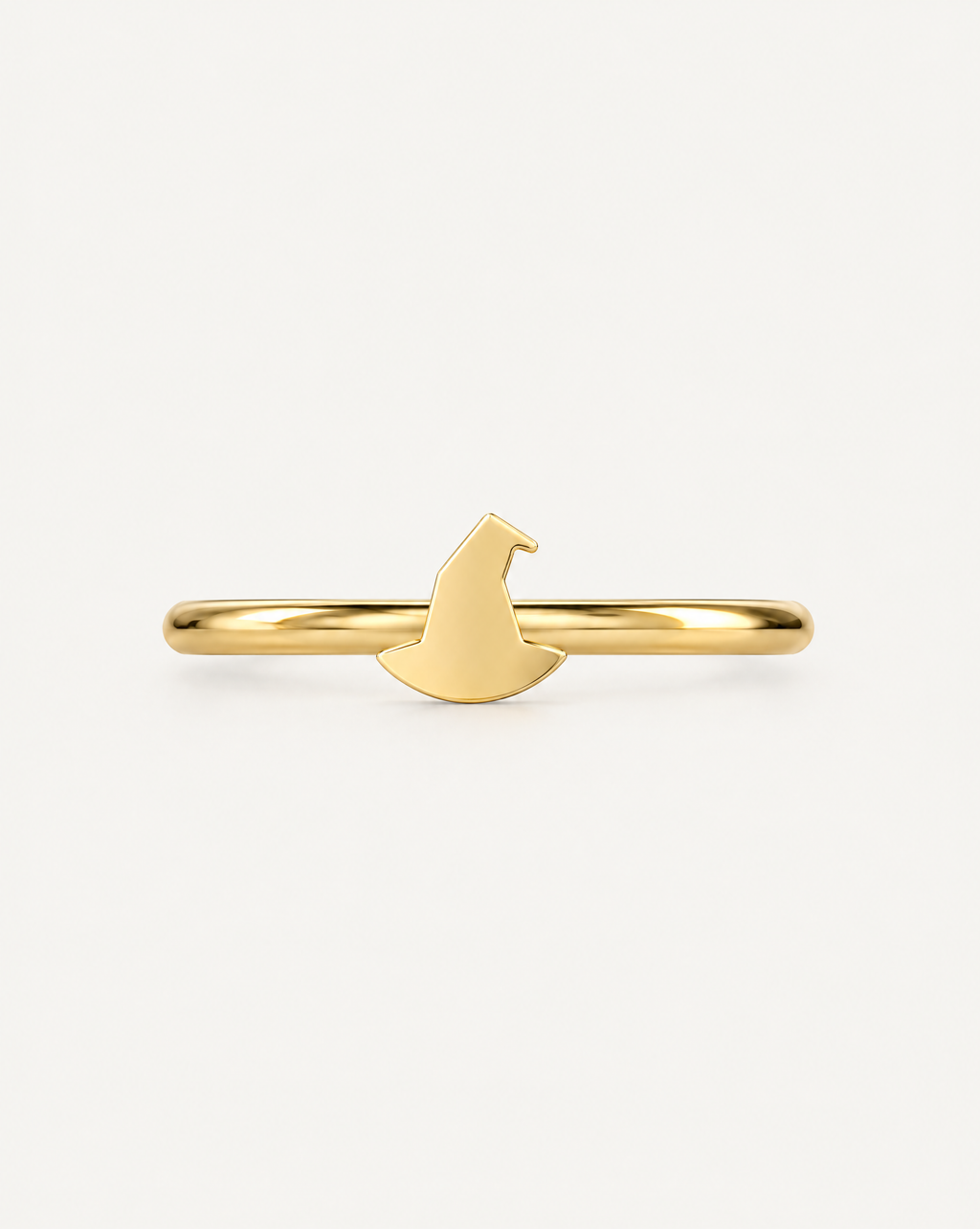 A tiny witch hat brings a playful witchy detail to the hoop without turning it into costume jewellery. Made for fully healed helix piercings, it keeps the profile compact for an upper-ear stack while leaving the motif clearly visible. Handmade to order in 14ct solid gold, it fits naturally with witchy, playful and Halloween-led styling rather than reading as a generic plain hoop.