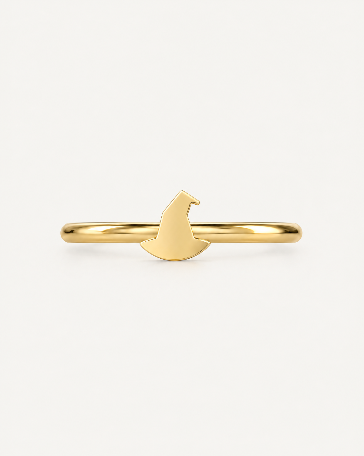 A tiny witch hat brings a playful witchy detail to the hoop without turning it into costume jewellery. Made for fully healed helix piercings, it keeps the profile compact for an upper-ear stack while leaving the motif clearly visible. Handmade to order in 14ct solid gold, it fits naturally with witchy, playful and Halloween-led styling rather than reading as a generic plain hoop.