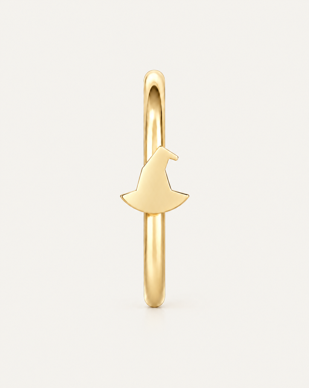 Witch Hat 14ct Solid Gold Rook Hoop