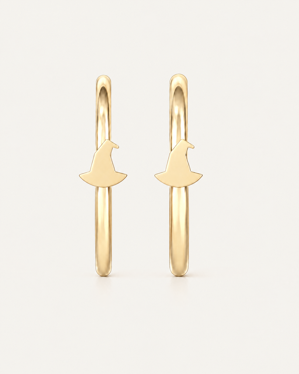 Witch Hat 14ct Solid Gold Rook Hoop