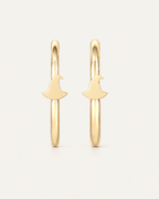 Witch Hat 14ct Solid Gold Rook Hoop