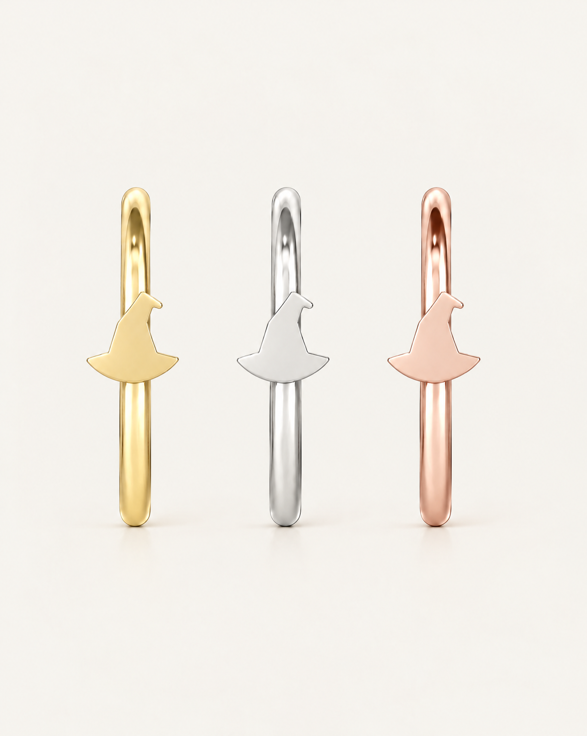 Witch Hat 14ct Solid Gold Nostril Ring