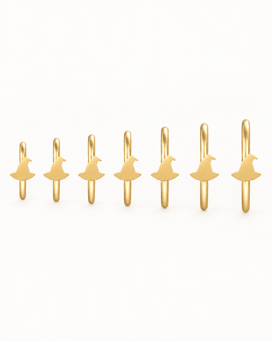 Witch Hat 14ct Solid Gold Tragus Ring