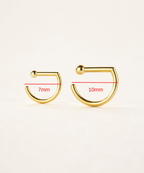 D-Shaped Nostril Ring with Ball End