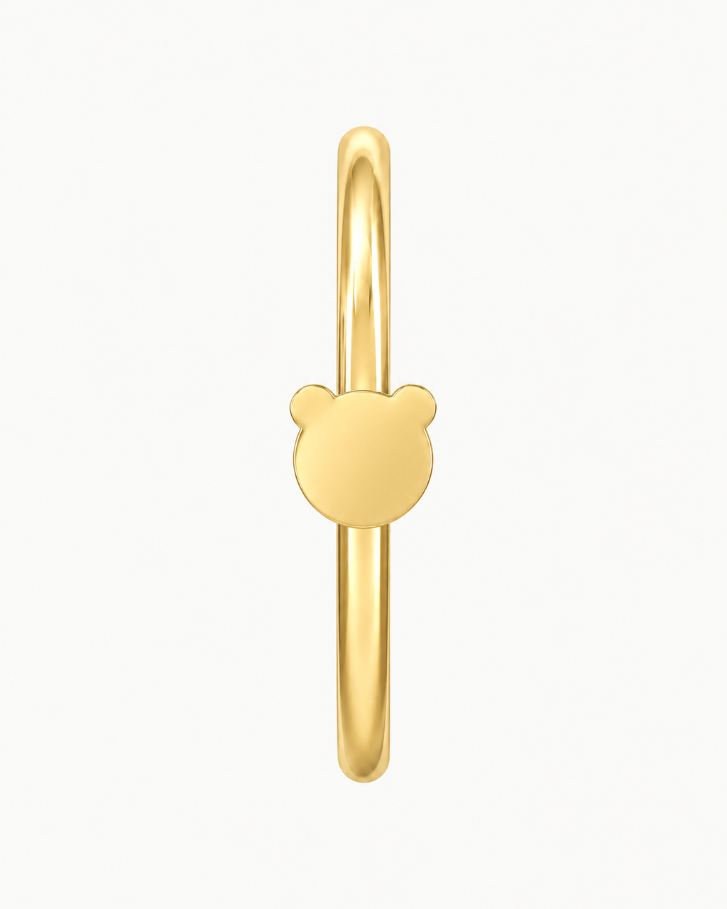 Bear 14ct Solid Gold Nostril Ring