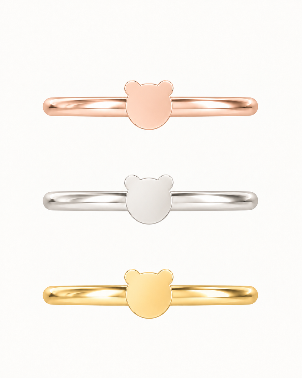 Bear 14ct Solid Gold Helix Ring