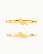 Bird 14ct Solid Gold Helix Ring