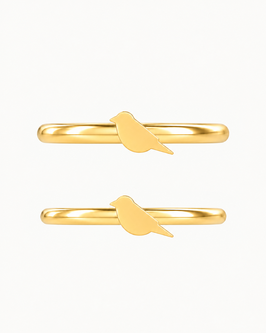 Bird 14ct Solid Gold Helix Ring