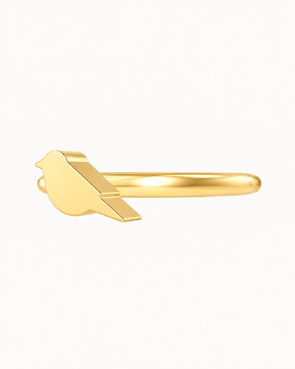 Bird 14ct Solid Gold Helix Ring