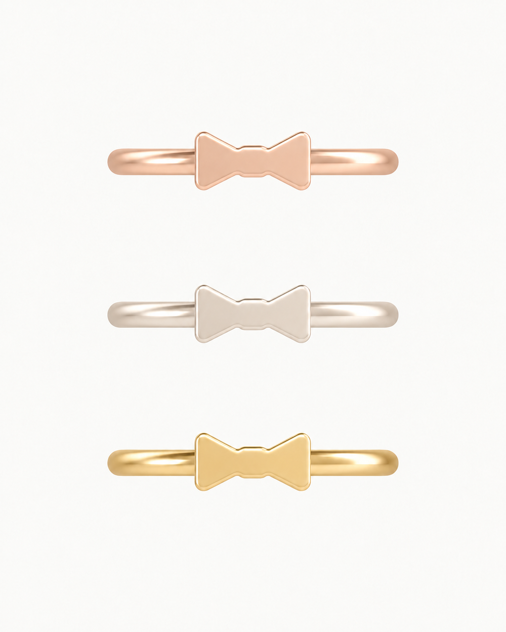Bow Tie 14ct Solid Gold Helix Ring