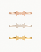 Bow Tie 14ct Solid Gold Helix Ring