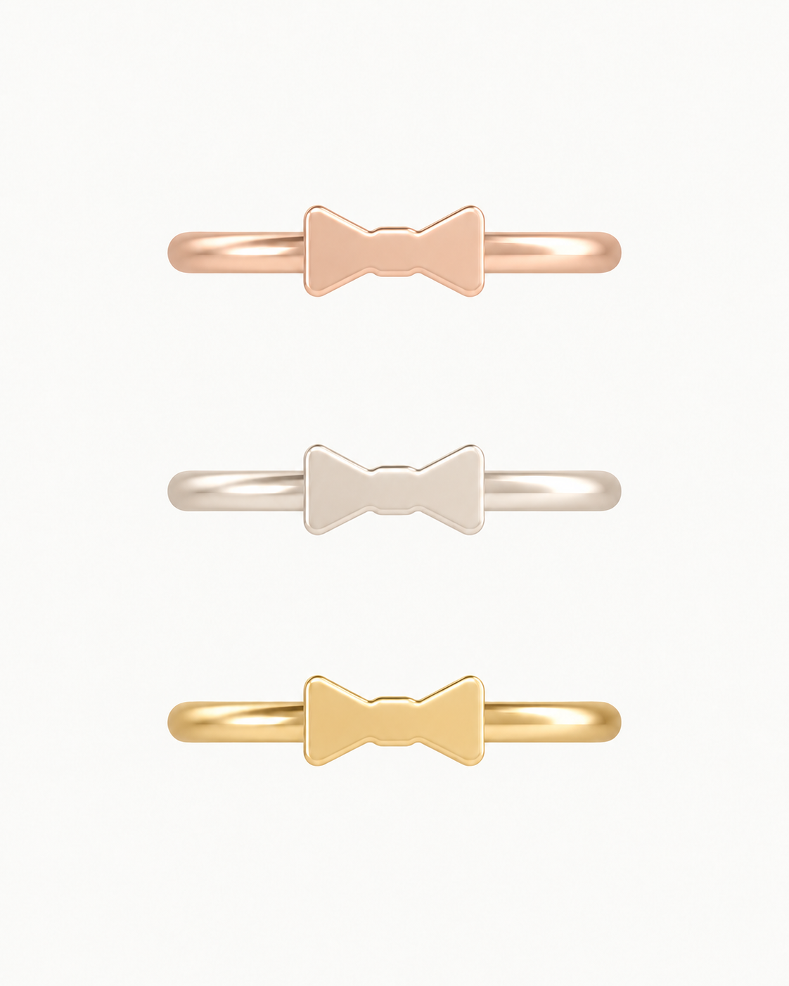 Bow Tie 14ct Solid Gold Helix Ring