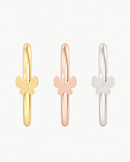 Butterfly 14ct Solid Gold Nostril Ring