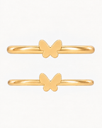Butterfly 14ct Solid Gold Helix Ring