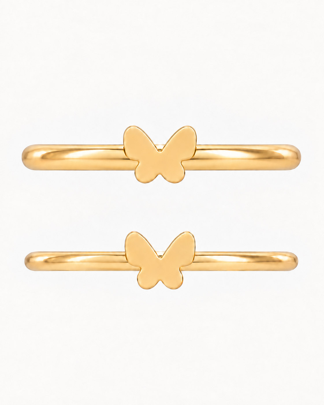 Butterfly 14ct Solid Gold Helix Ring