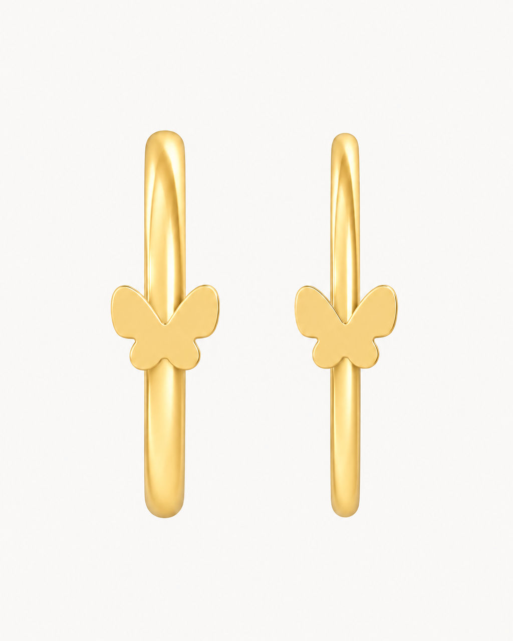 Butterfly 14ct Solid Gold Nostril Ring