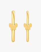 Butterfly 14ct Solid Gold Nostril Ring