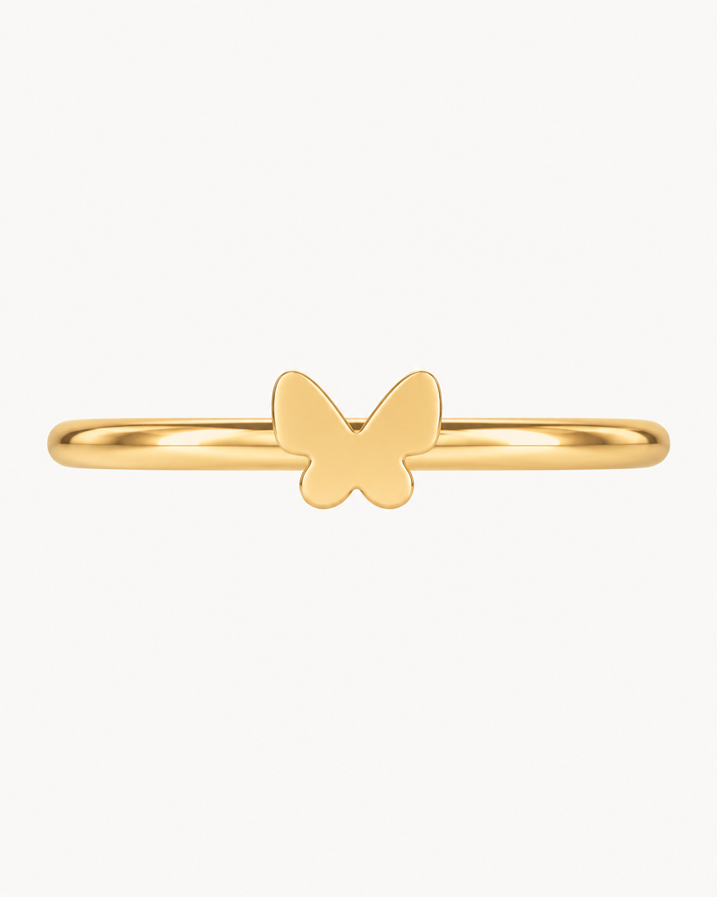 Butterfly 14ct Solid Gold Helix Ring