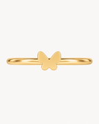 Butterfly 14ct Solid Gold Helix Ring