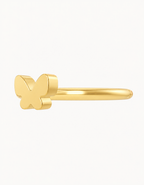 Butterfly 14ct Solid Gold Helix Ring