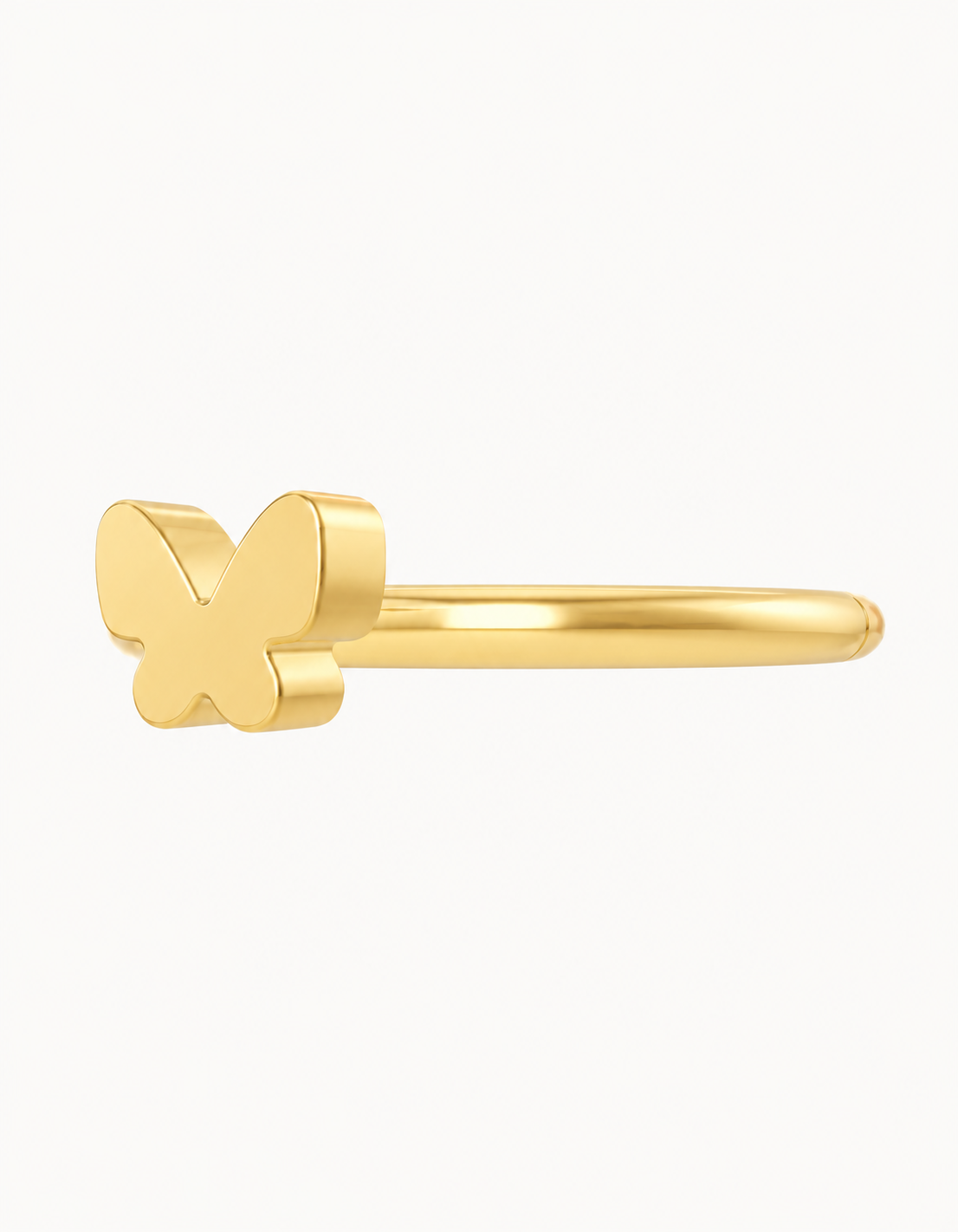 Butterfly 14ct Solid Gold Helix Ring