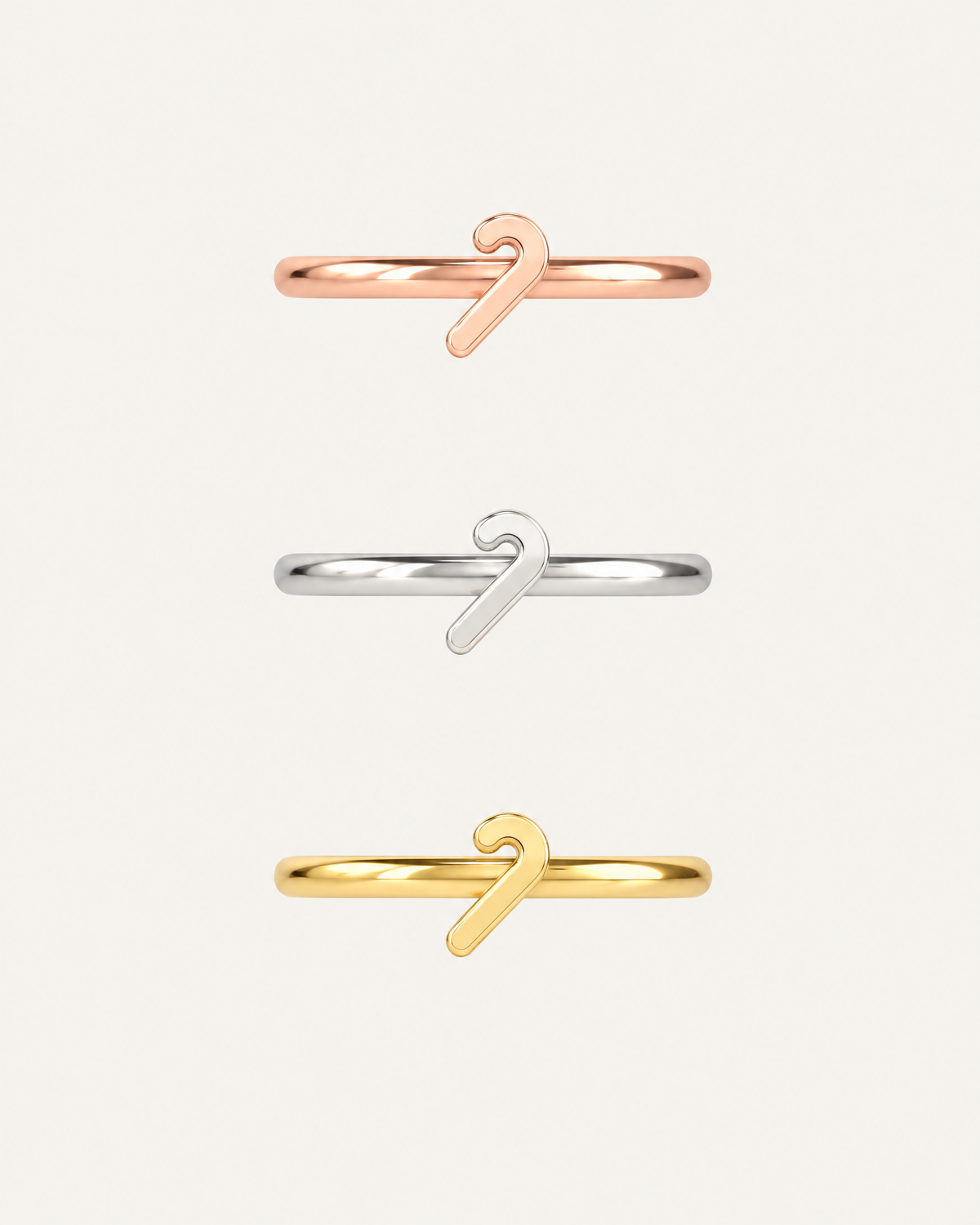 Candy Cane 14ct Solid Gold Conch Ring