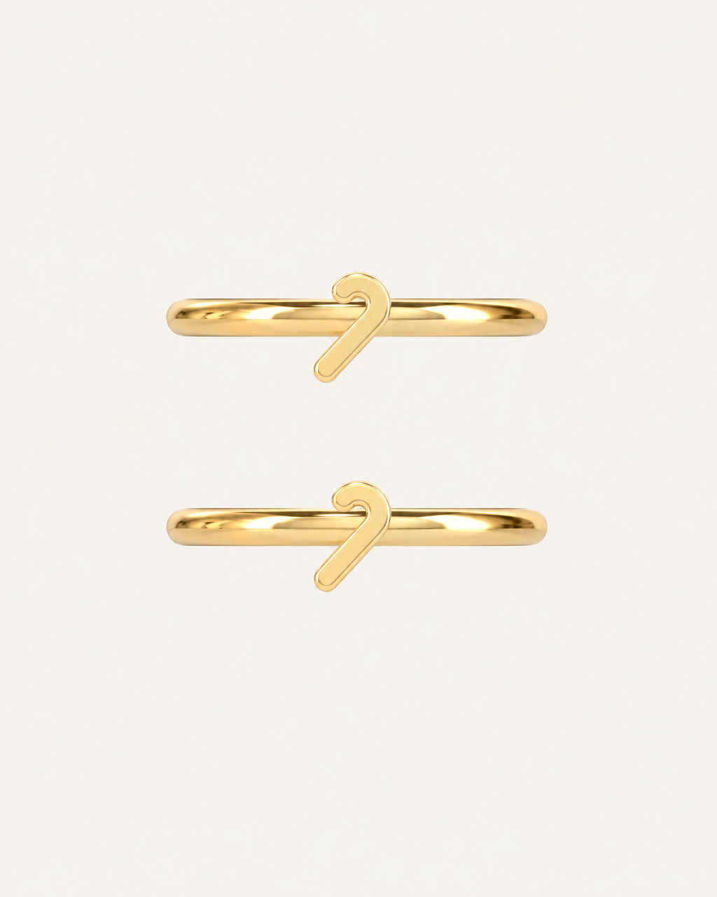 Candy Cane 14ct Solid Gold Helix Ring