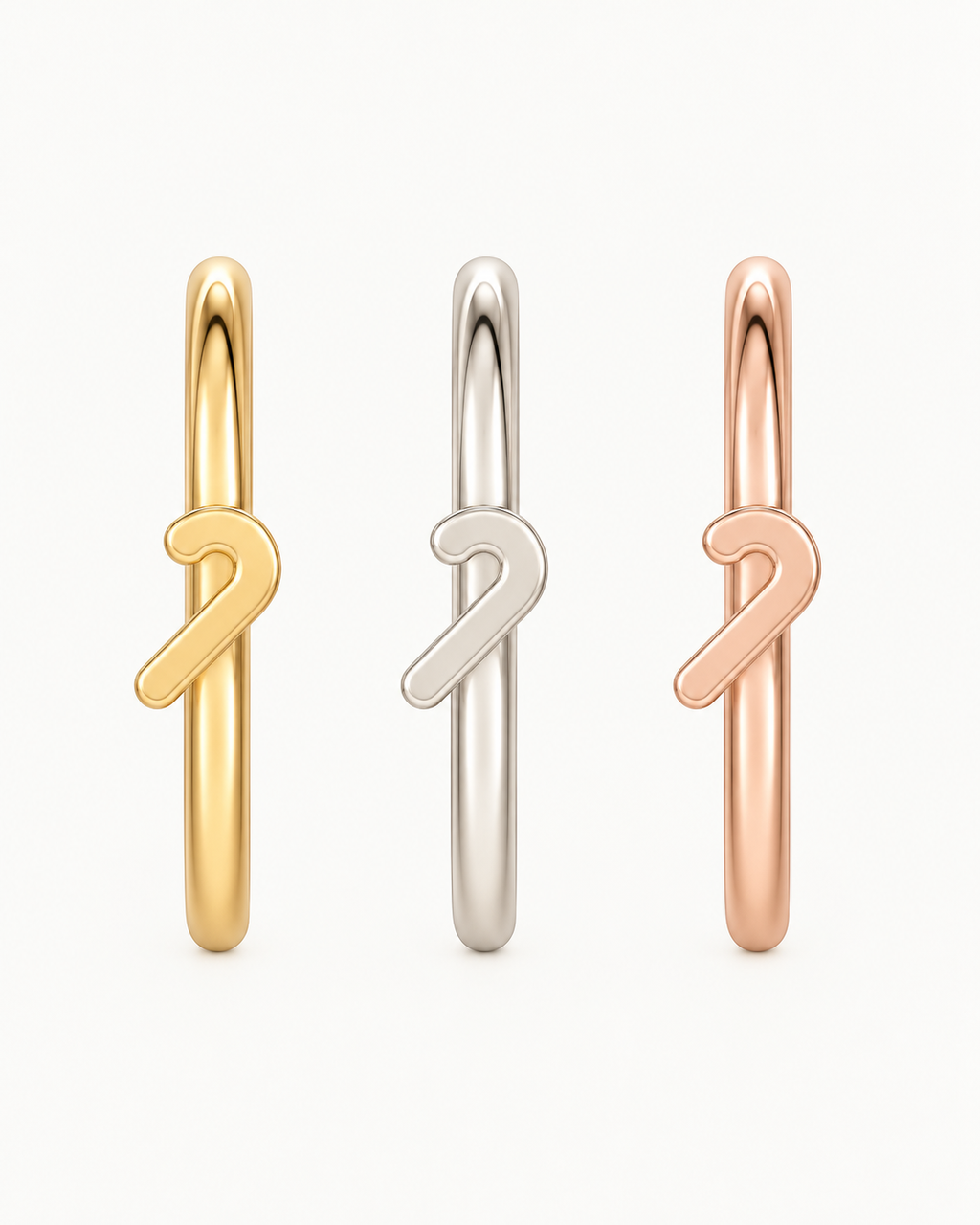 Candy Cane 14ct Solid Gold Nostril Ring