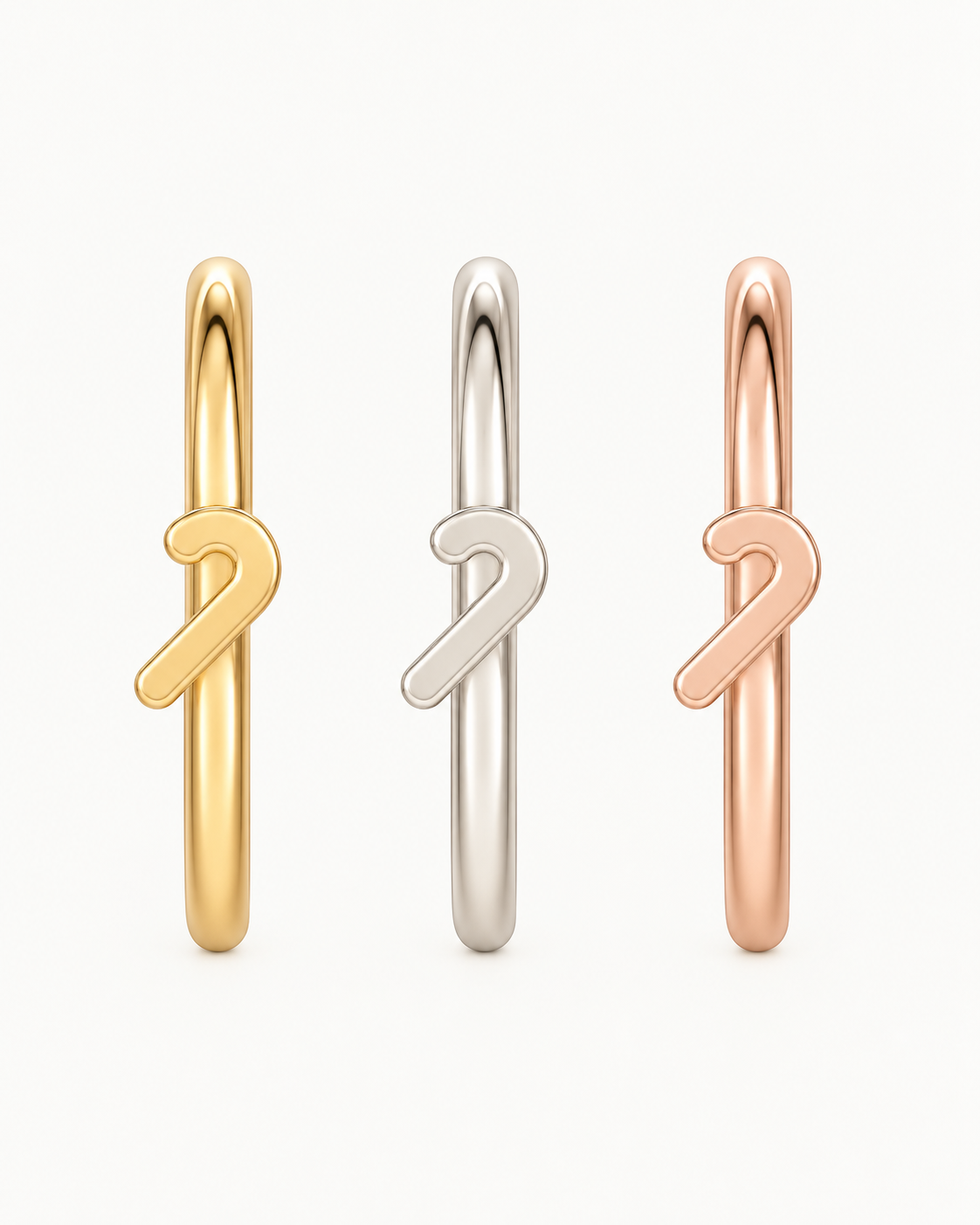 Candy Cane 14ct Solid Gold Nostril Ring