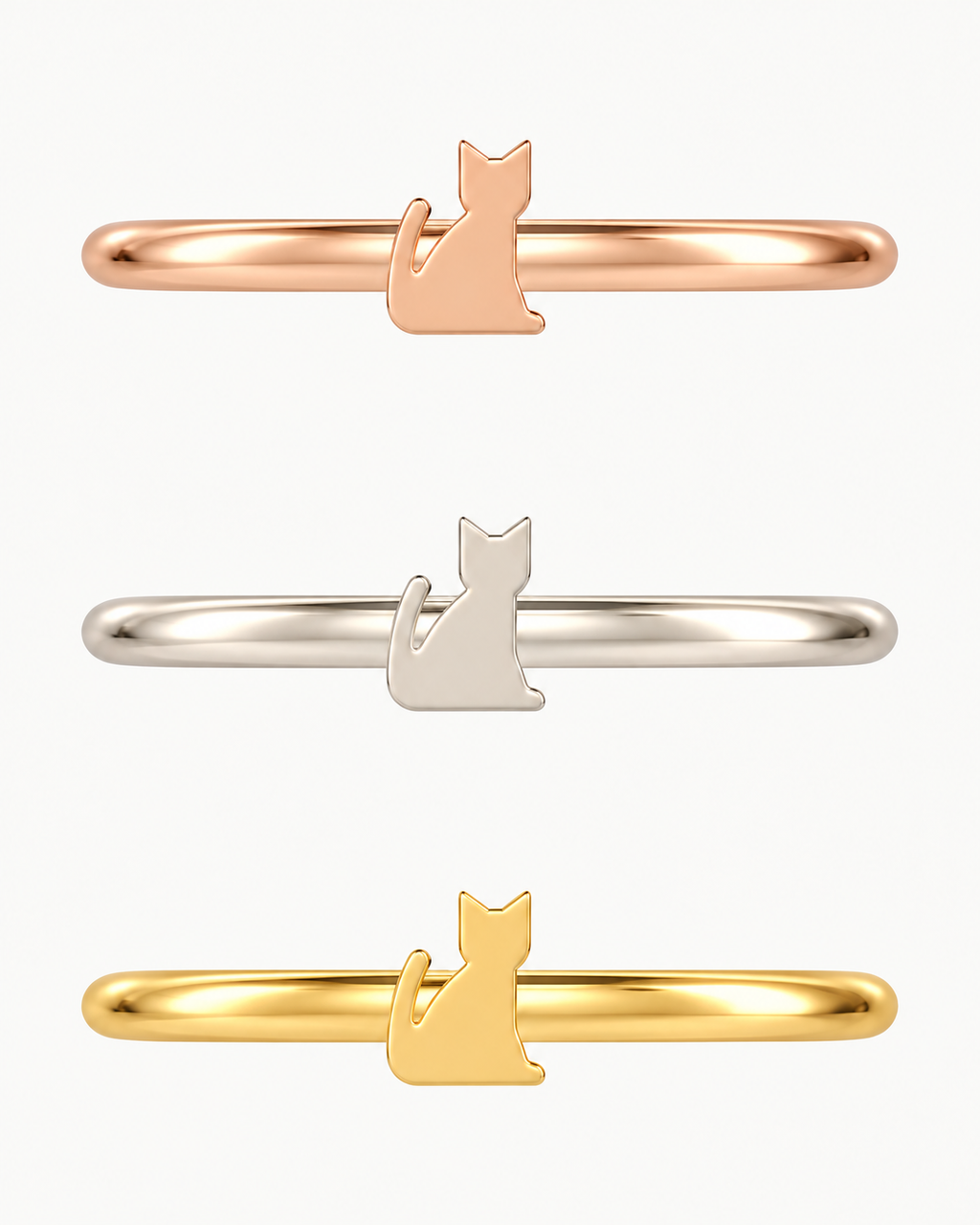Cat 14ct Solid Gold Conch Ring