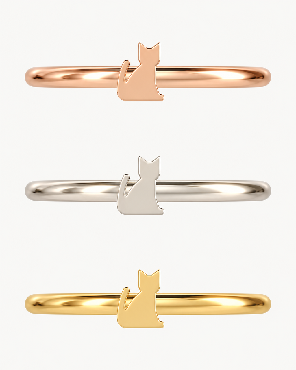 Cat 14ct Solid Gold Helix Ring