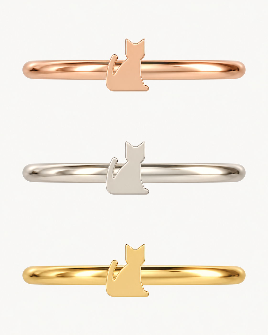 Cat 14ct Solid Gold Helix Ring