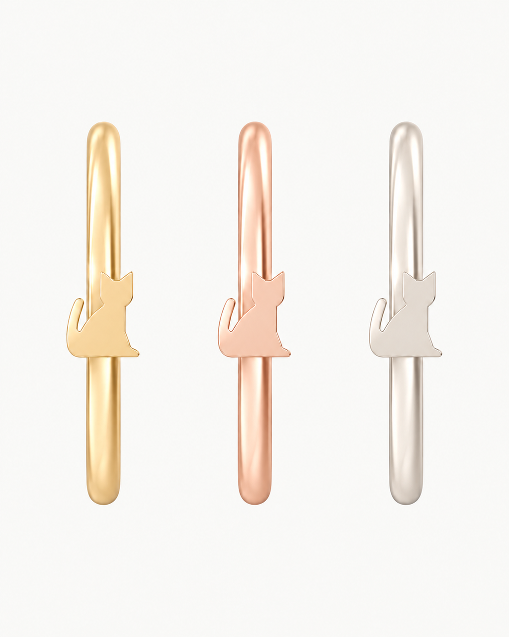 Cat 14ct Solid Gold Nostril Ring