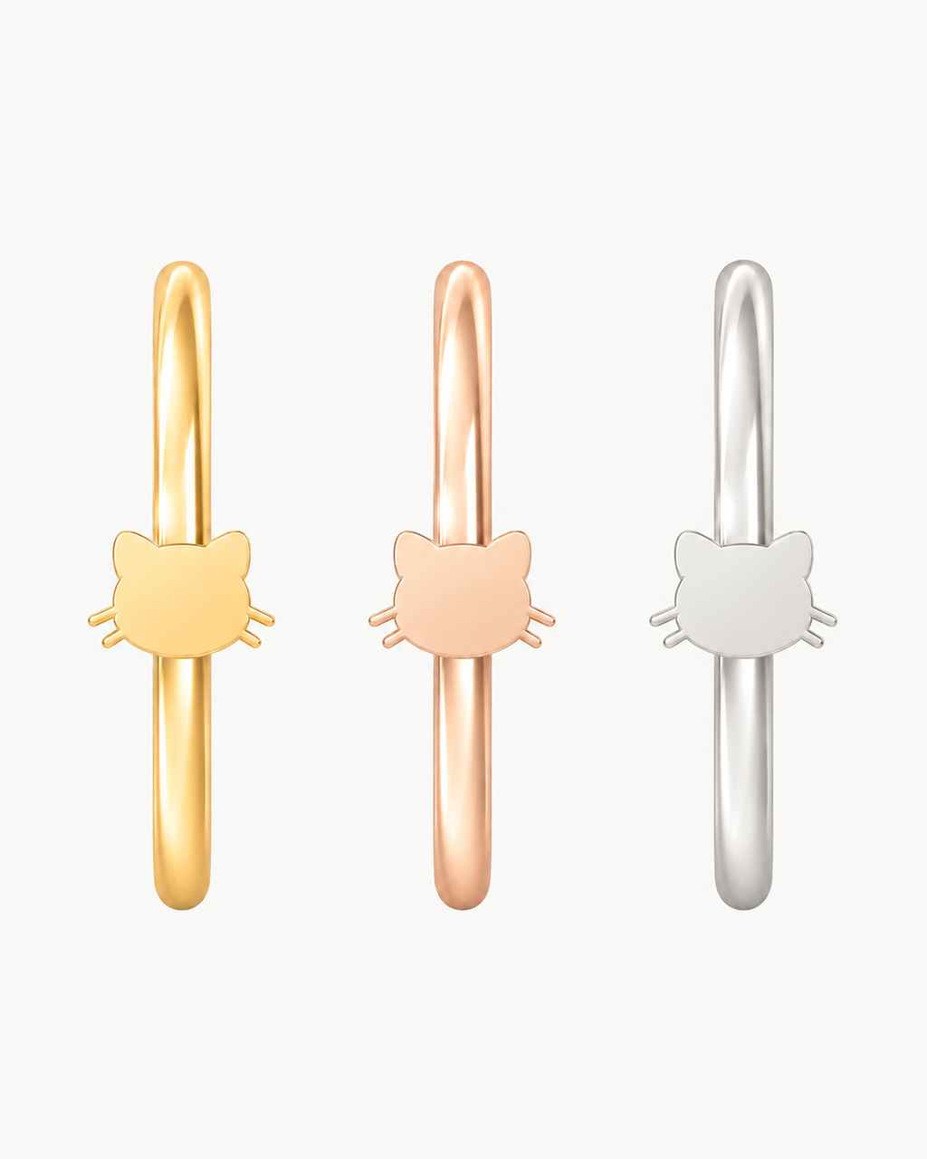 Cat Head 14ct Solid Gold Nostril Ring