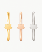 Cat Head 14ct Solid Gold Nostril Ring