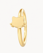 Cat Head 14ct Solid Gold Nostril Ring