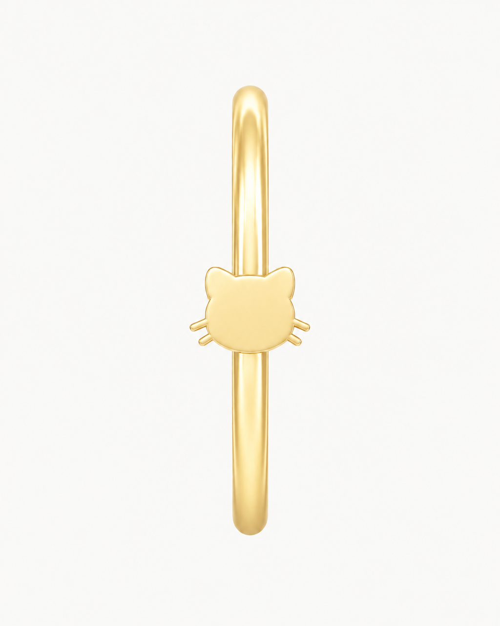 Cat Head 14ct Solid Gold Nostril Ring