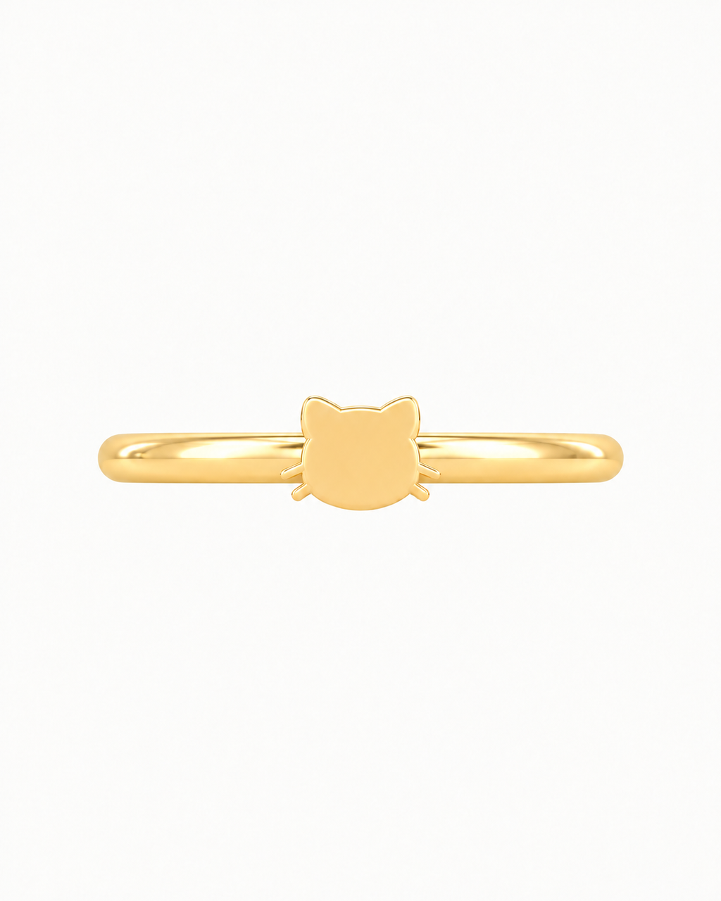 Cat Head 14ct Solid Gold Helix Ring