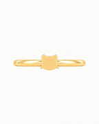 Cat Head 14ct Solid Gold Helix Ring