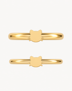 Cat Head 14ct Solid Gold Helix Ring