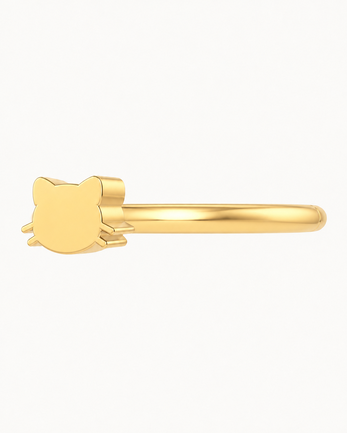 Cat Head 14ct Solid Gold Helix Ring