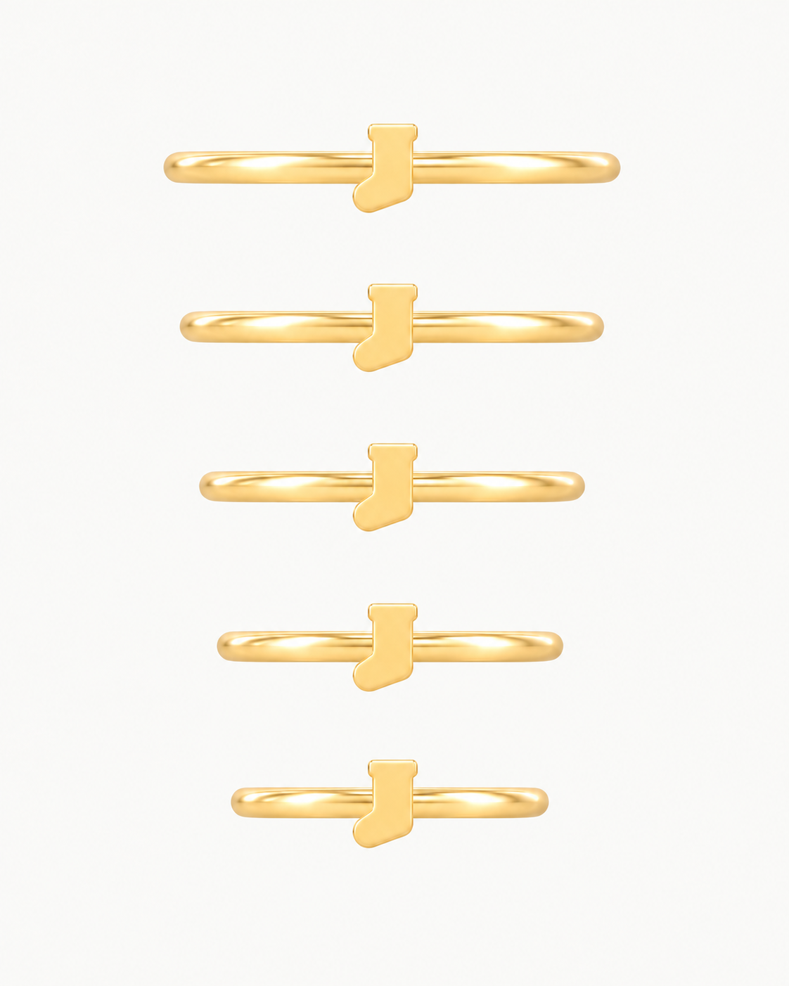 Christmas Stocking 14ct Solid Gold Helix Ring