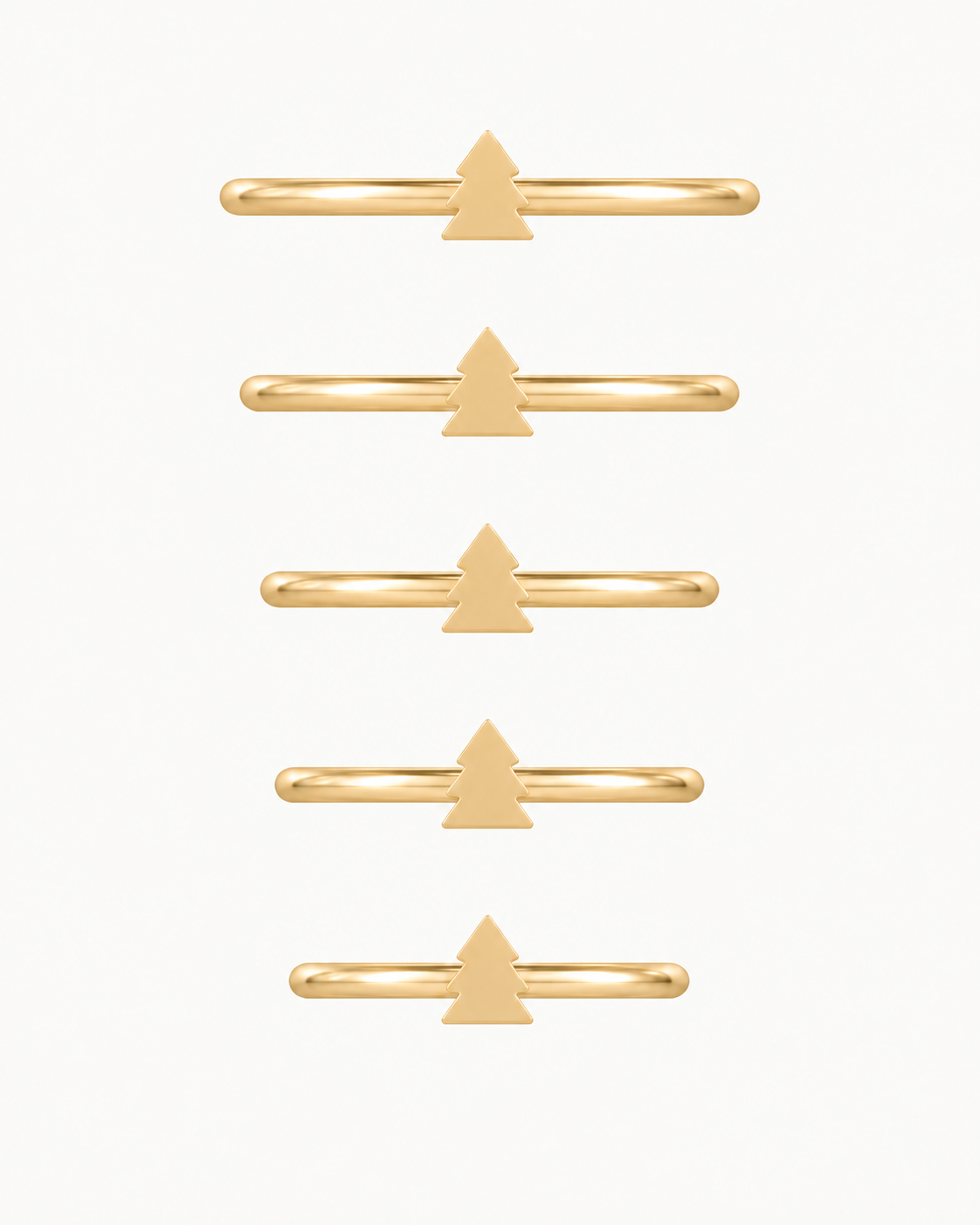 Christmas Tree 14ct Solid Gold Helix Ring