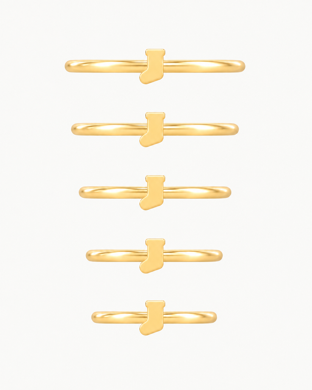 Christmas Stocking 14ct Solid Gold Conch Ring