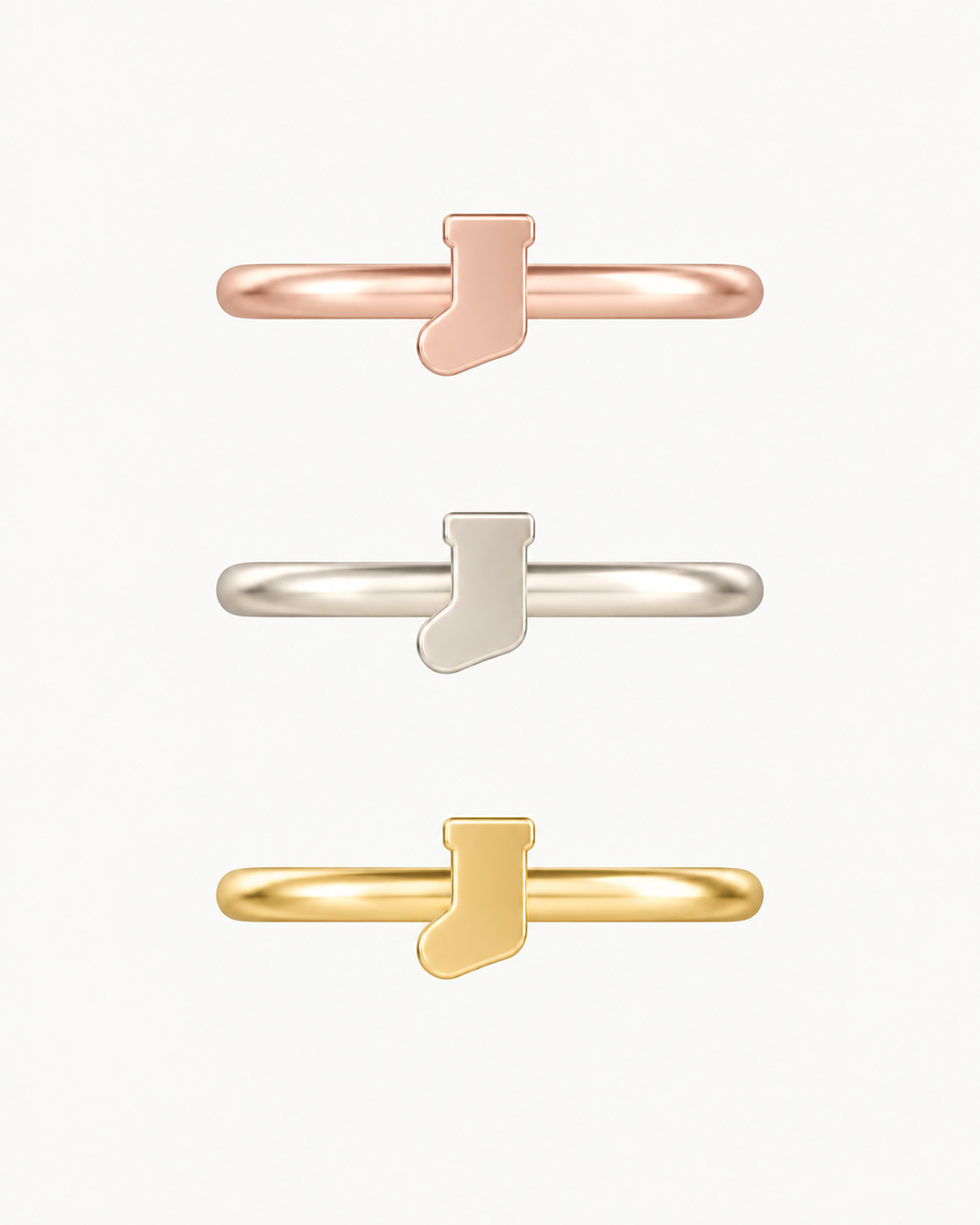 Christmas Stocking 14ct Solid Gold Conch Ring