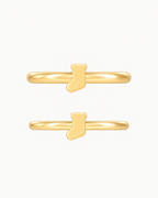 Christmas Stocking 14ct Solid Gold Conch Ring