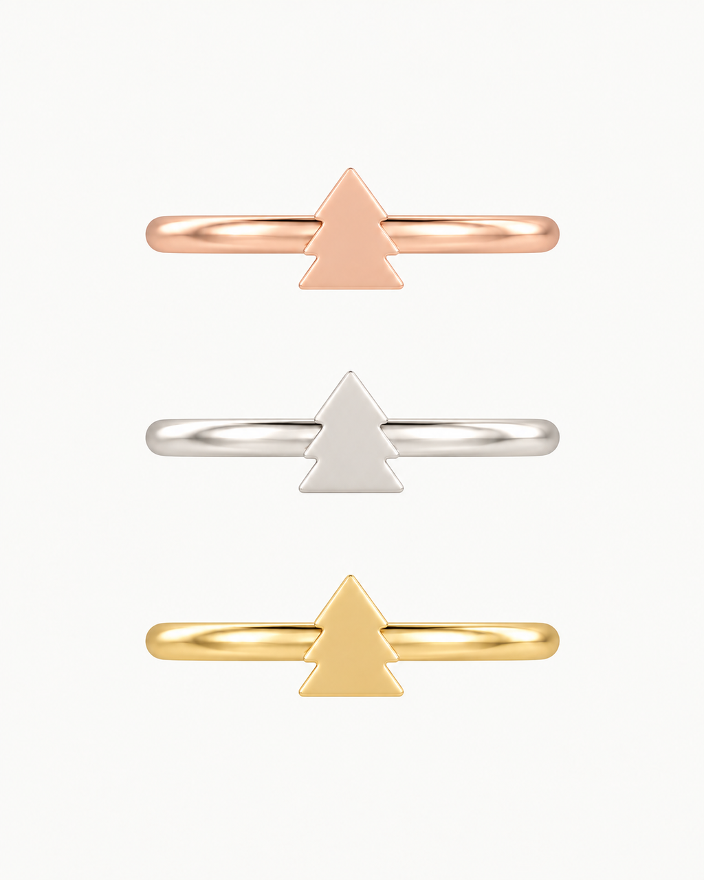 Christmas Tree 14ct Solid Gold Conch Ring