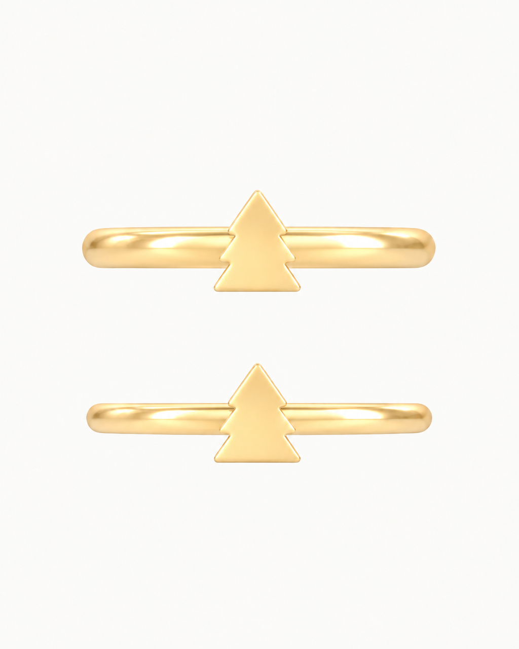 Christmas Tree 14ct Solid Gold Conch Ring